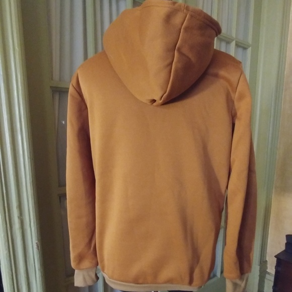Camel Hooded Sweatshirt W/ Zipper/Button Closures - Picture 4 of 4